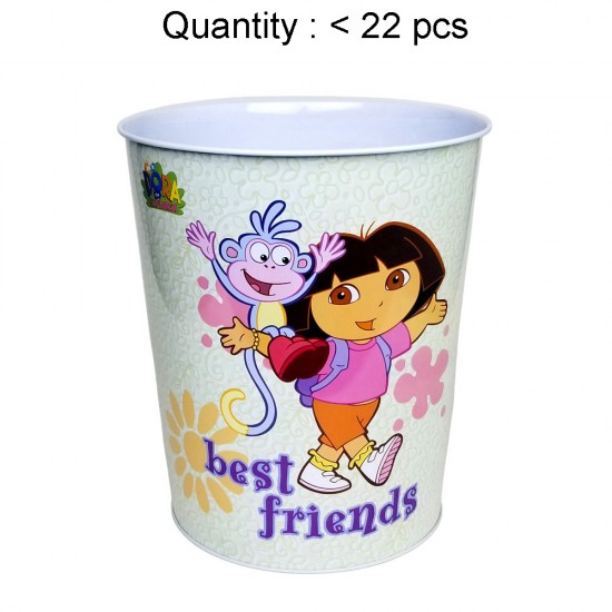 Dora the Explorer Green Waste Bin Tin #462207G (before #462217Y) Dora the Explorer Green Waste Bin Tin #462207G (before #462217Y)