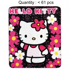 Hello Kitty Flower Black Fleece Blanket #70331