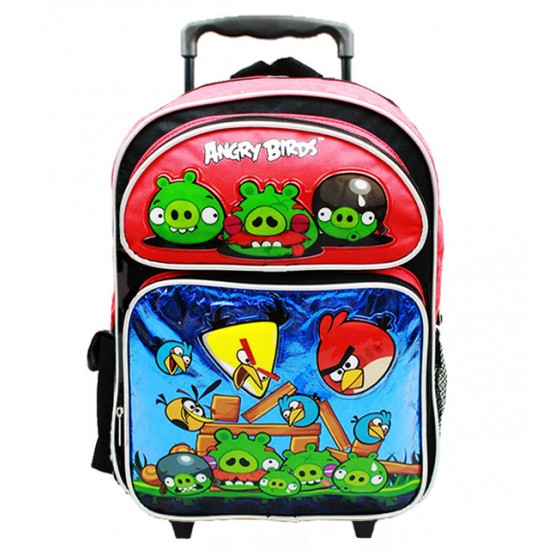 Angry Birds Attack Large Rolling Backpack (Red) #AN10861R