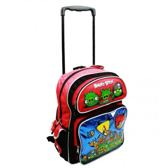 Angry Birds Attack Large Rolling Backpack (Red) #AN10861R