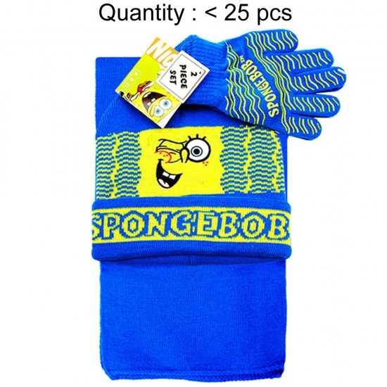 Sponge Bob Wink 3pcs Set (Beanie, Glove, Scarf) #EBKS5117-3