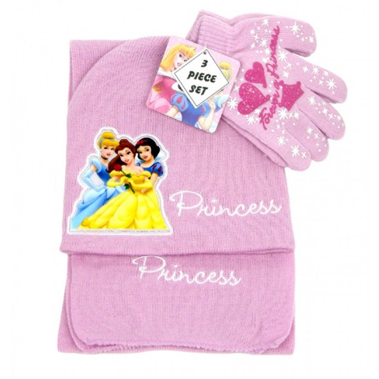 Princess Big Pic 3pcs Set (Beanie, Glove, Scarf) #PRT74360