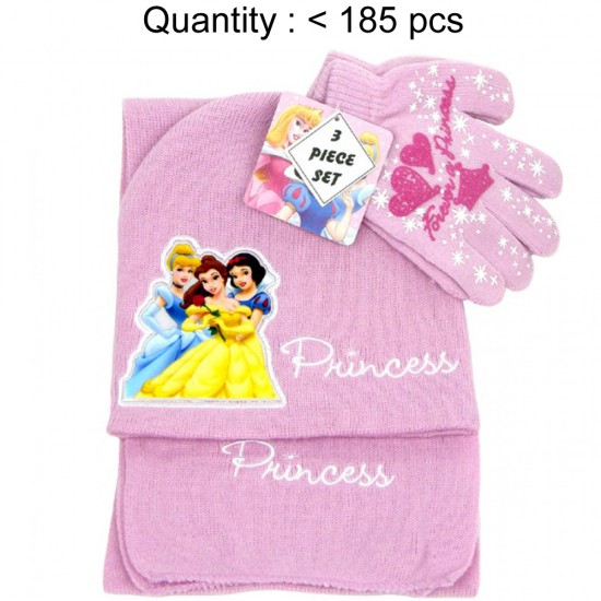 Princess Big Pic 3pcs Set (Beanie, Glove, Scarf) #PRT74360