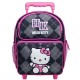 Hello Kitty Argyle Black Small Rolling Backpack #82082