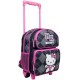 Hello Kitty Argyle Black Small Rolling Backpack #82082