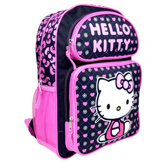 Hello Kitty Heart Black Large Backpack #C6CF63