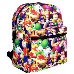 Super Mario Bros 3D All-Over Print Medium Backpack #NN43899