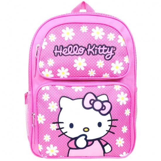 Hello Kitty Polka Dot Floral Large Backpack #C6CF92