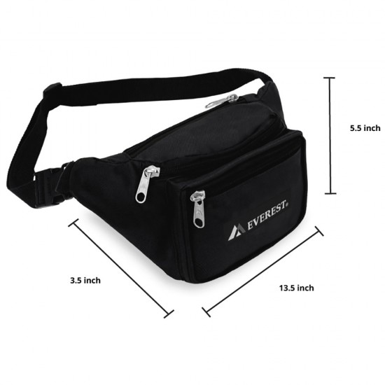 Everest Signature Waist Pack Medium - 044MD - Black