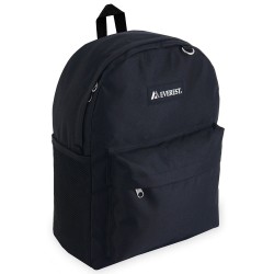 Everest Classic Laptop Backpack w/ Mesh Pockets - 2045MSH - Black