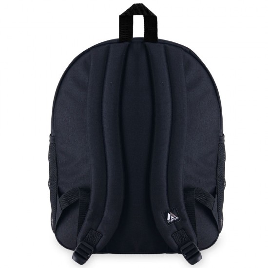 Everest Classic Laptop Backpack w/ Mesh Pockets - 2045MSH - Black