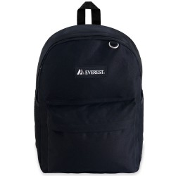 Everest Classic Laptop Backpack w/ Mesh Pockets - 2045MSH - Black
