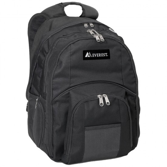Everest Dual Compartment Laptop Backpack - 7045LT - Black