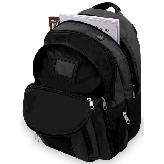 Everest Dual Compartment Laptop Backpack - 7045LT - Black