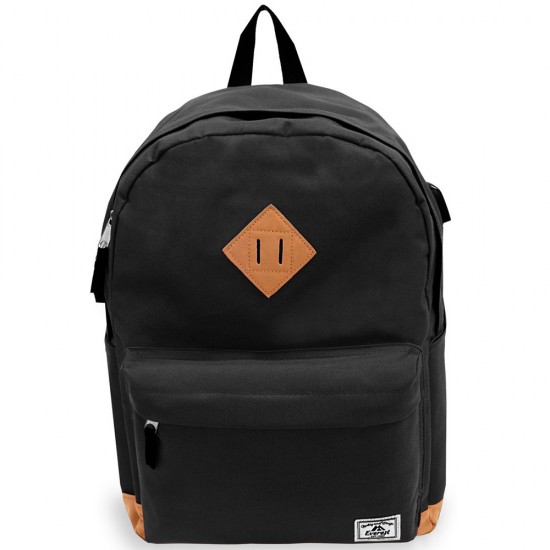 Everest Vintage Laptop Backpack w/ USB Port - EB1000 - Black
