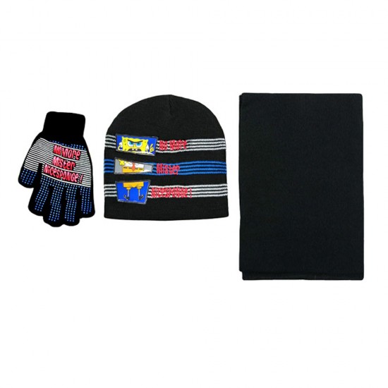 Sponge Bob Letter 3pcs Set (Beanie, Glove, Scarf) #EBKS5102K-3